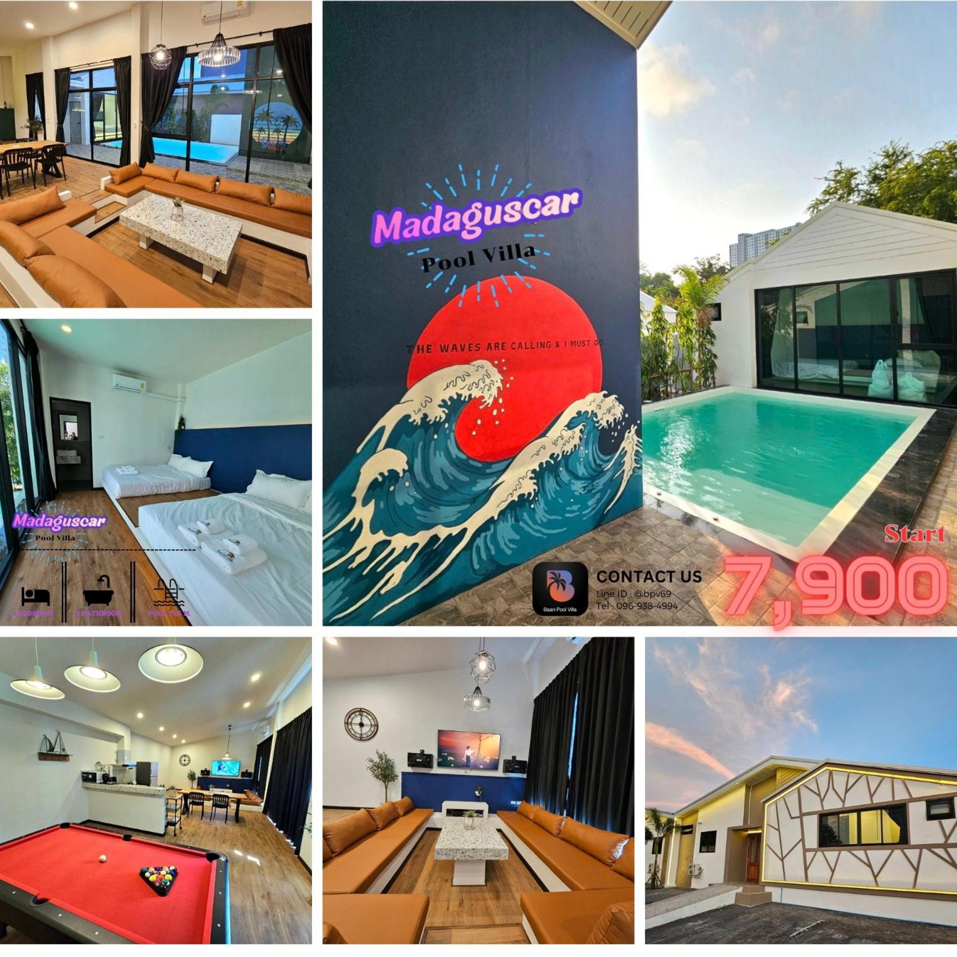 Madaguscar Private Pool Villa-Pattaya Pantai Jomtien Bagian luar foto